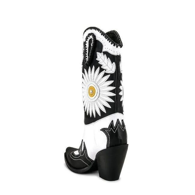 Crocus Sun Flower Printed Boots