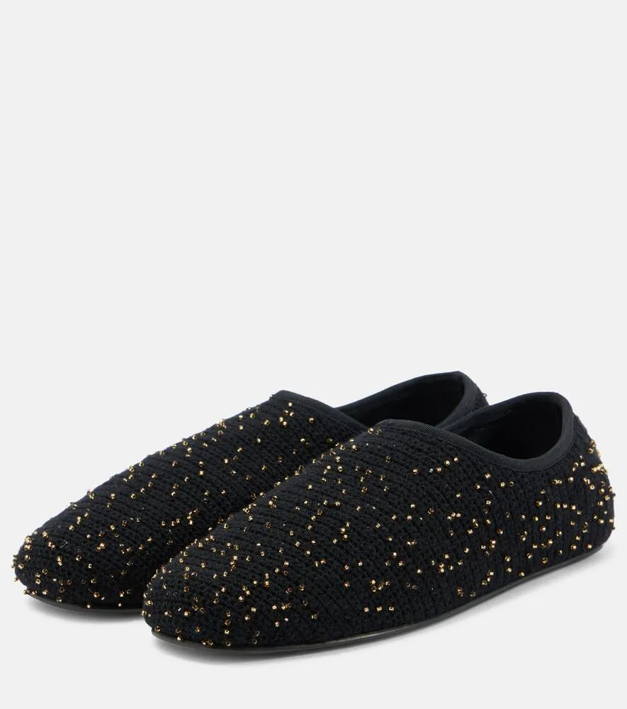 Gabriela Hearst Aris embellished knitted ballet flats