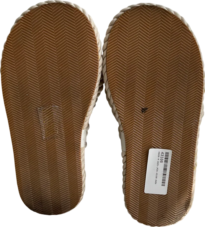 H&M Beige Rope Slides UK 6 EU 39 👠
