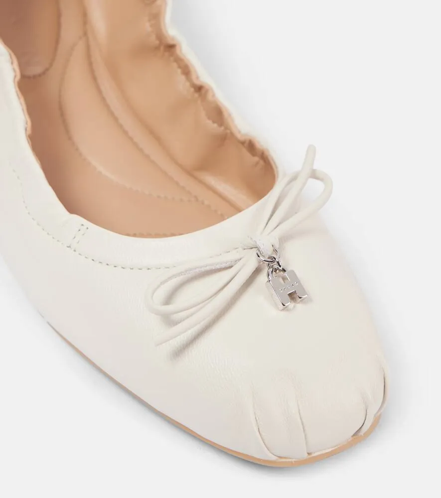 Hogan H684 bow-detail leather ballet flats