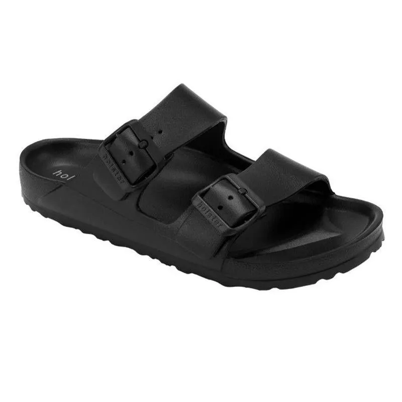 Holster Sundreamer Double Buckle Slip-on Sandals - Black