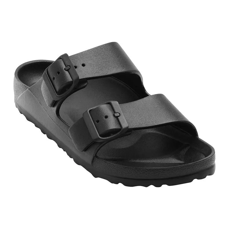 Holster Sundreamer Double Buckle Slip-on Sandals - Black