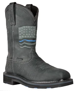Men's Hoss Rushmore Charcoal, EH, SR, WP, PR, Pull On Western Composite Toe Boot