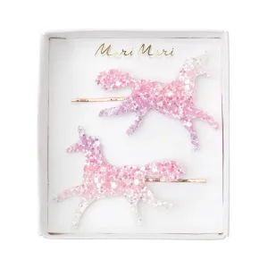 Meri Meri  Ombre Glitter Unicorn Hair Slides