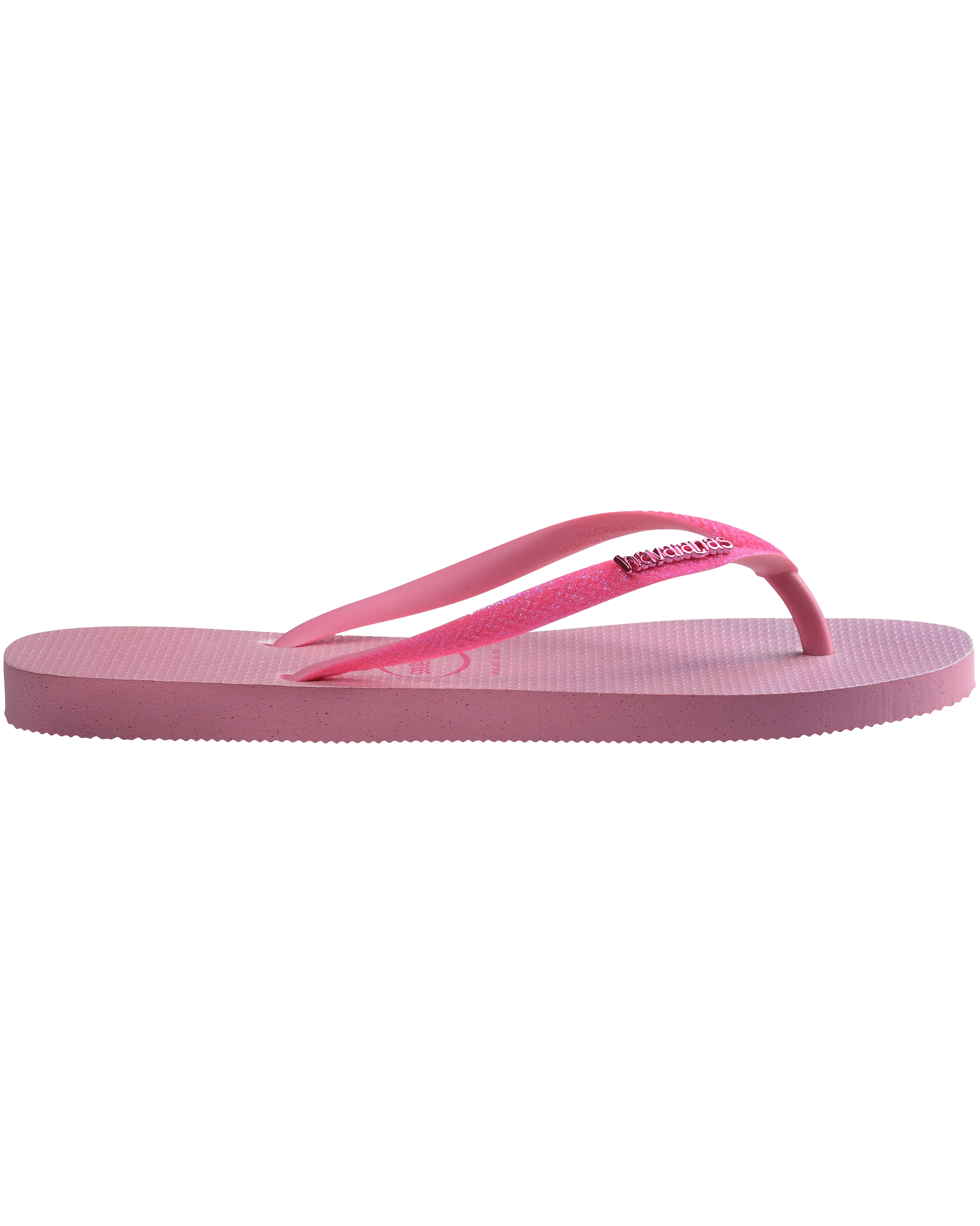 Slim Glitter Iridescent Flip Flops in Pink Lemonade