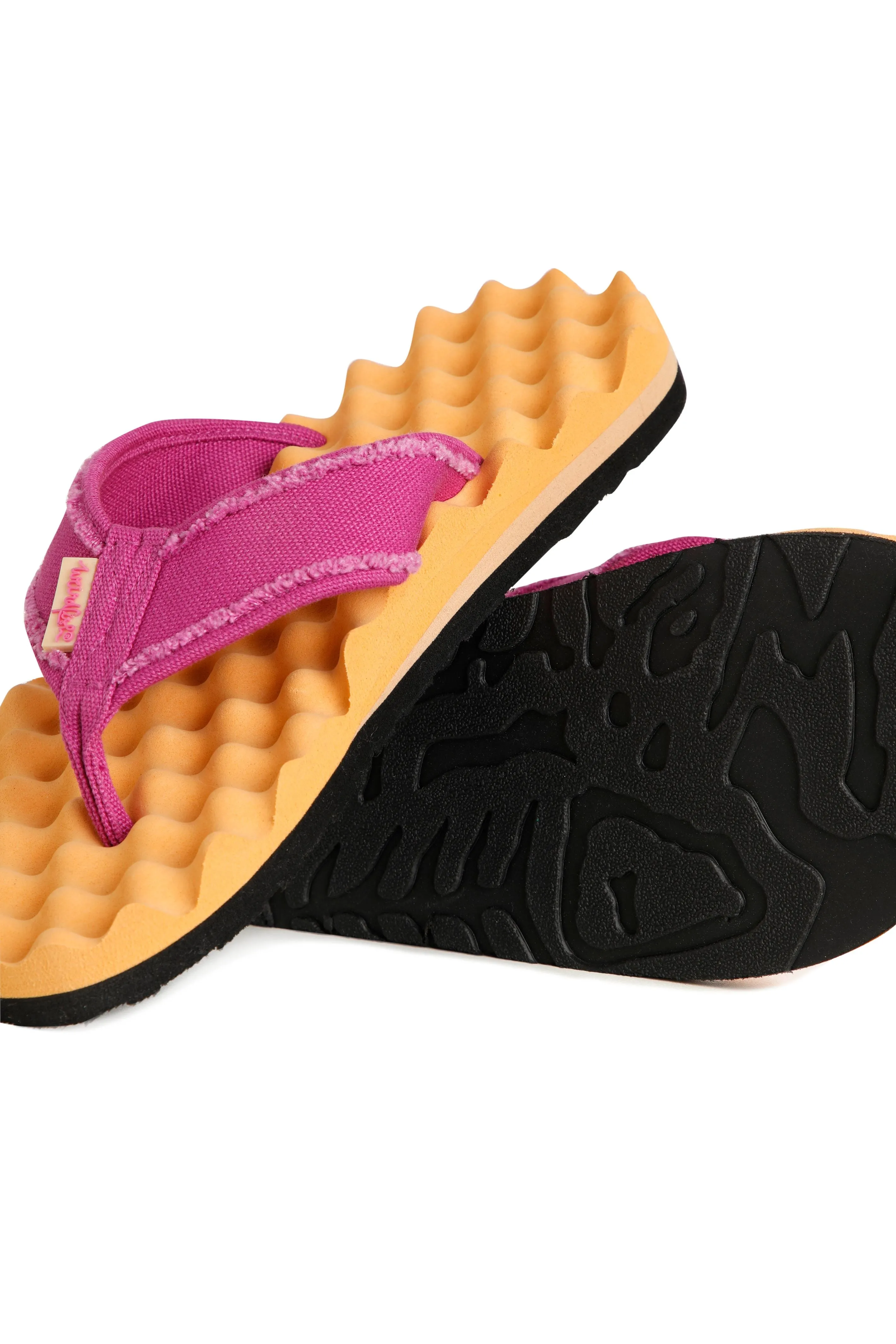 Weird Fish  Cayman Waffle Flip Flops- Apricot