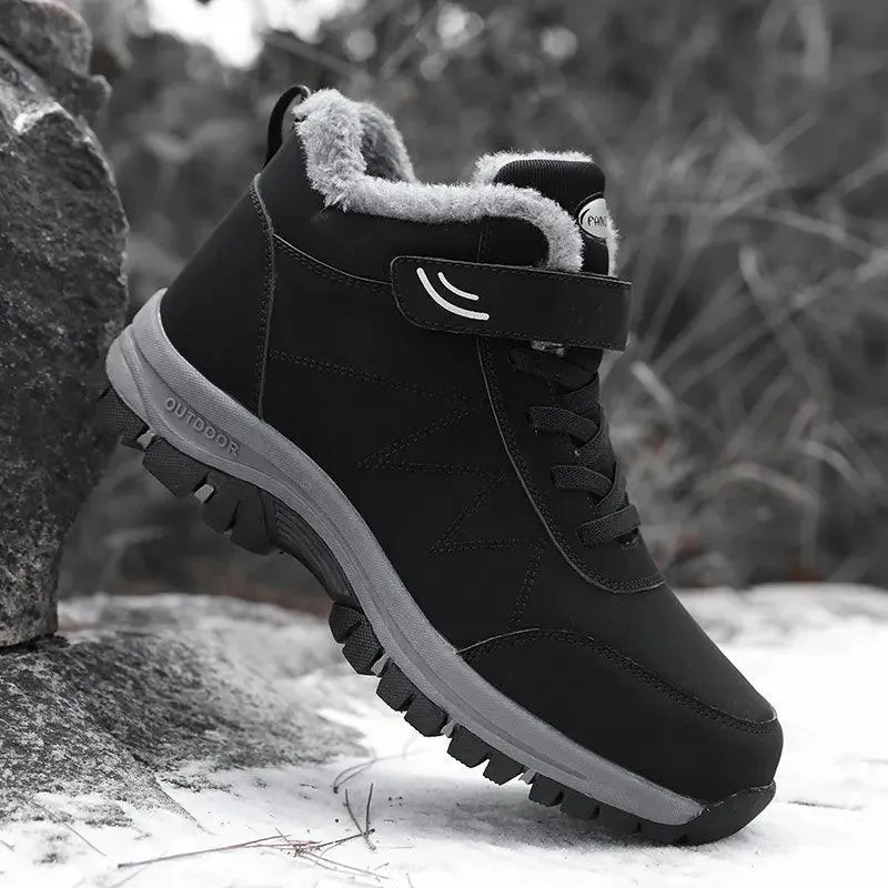 Winter Unisex Boots Waterproof Plush Leather