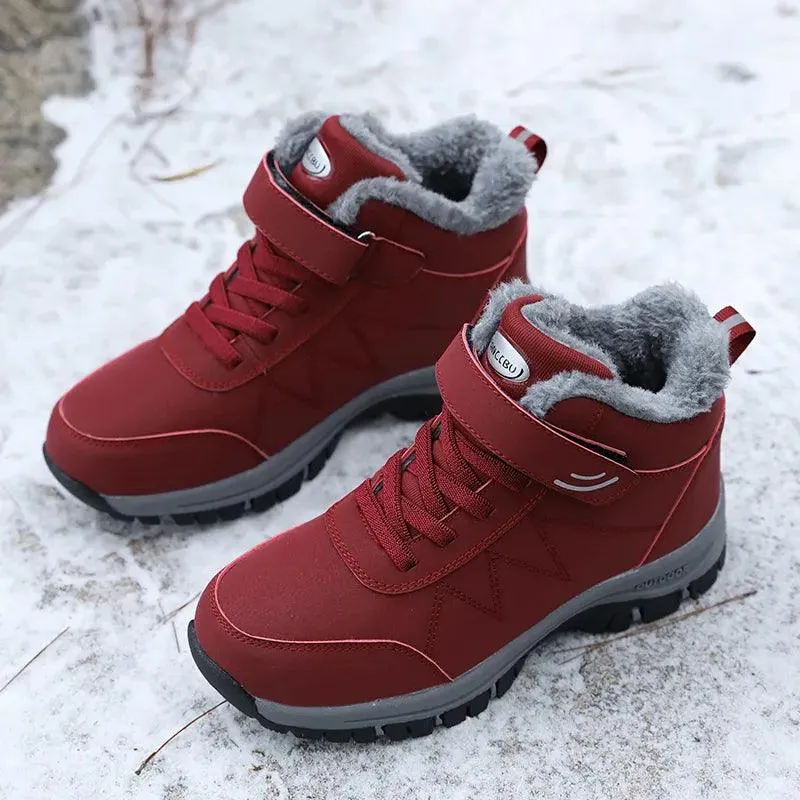 Winter Unisex Boots Waterproof Plush Leather